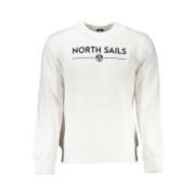 Geborstelde Sweatshirt met Logo Print North Sails , White , Heren