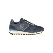 Blauwe Sportsneakers met Contrasterende Veters Blauer , Blue , Heren