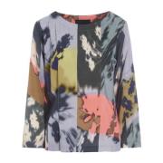 Schaduw Collage Blouse Dramatisch Print Bitte Kai Rand , Multicolor , ...