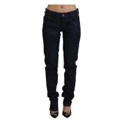 Zwarte lage taille denim broek Just Cavalli , Black , Dames