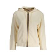 Hoodie met rits en zakken K-Way , Beige , Dames