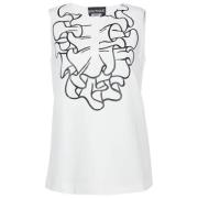 Pre-owned Fabric tops Moschino Pre-Owned , White , Dames