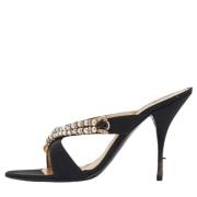 Pre-owned Canvas sandals Casadei Pre-owned , Black , Dames