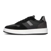 Zwarte Leren Lage Sneakers Antony Morato , Black , Heren