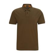 Bruine Polo Passenger Korte Mouw Shirt Boss , Brown , Heren