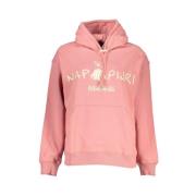 Chique Roze Katoenen Hoodie Napapijri , Pink , Dames