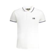 Polo shirt met korte mouwen en logo Cavalli Class , White , Heren