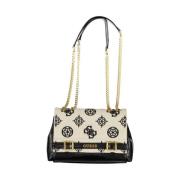 Zwarte Katoenen Handtas met Logo Guess , Multicolor , Dames