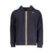 Katoenen hoodie met contrastdetail K-Way , Blue , Heren