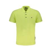 Gele Katoenen Polo Shirt met Logo Napapijri , Yellow , Heren