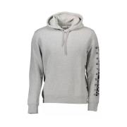 Grijs sweatshirt met capuchon en logodetail Napapijri , Gray , Heren