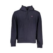 Blauwe Katoenen Hoodie voor Mannen Napapijri , Blue , Heren