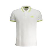 Polo Shirt met Korte Mouwen en Logo Cavalli Class , White , Heren