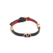 Pre-owned Leather bracelets Valentino Vintage , Black , Dames