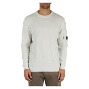 Wollen Crewneck Sweater met Mouwzak C.p. Company , Gray , Heren