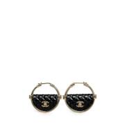 Pre-owned Plastic earrings Chanel Vintage , Yellow , Dames