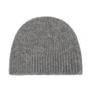 Grijze Moss Beanie Wol Borduurwerk Dries Van Noten , Gray , Dames