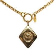 Pre-owned Metal necklaces Chanel Vintage , Yellow , Dames