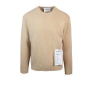 Wollen Regular Fit Sweater Amaránto , Beige , Heren