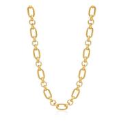 Womens Chunky T-Bar Chain Nialaya , Yellow , Dames