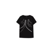 Zwart T-shirt met Strass Ontwerp Twinset , Black , Dames