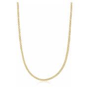 Mens Gold Cuban Link Chain in 3mm Nialaya , Yellow , Heren