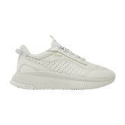 Witte Hybride Sneakers van Gemengde Materialen Boss , White , Heren