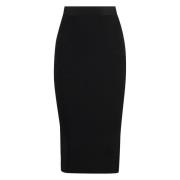 Ribgebreide Pencil Skirt Tom Ford , Black , Dames