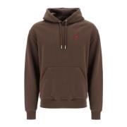 Hart Logo Hoodie Ami Paris , Brown , Dames