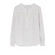 Vrouwelijke Blouse met Kant Details Gustav , White , Dames