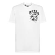 Logo Wit T-shirt en Polo Philipp Plein , White , Heren