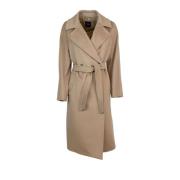 Bruine wollen jas Kimono mouwen Max Mara , Brown , Dames