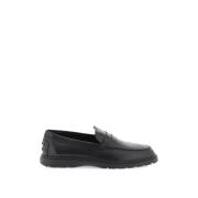 Geëmbosseerde Monogram Leren Loafers Tod's , Black , Heren