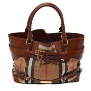 Pre-owned Canvas handbags Burberry Vintage , Brown , Dames