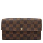 Pre-owned Coated canvas wallets Louis Vuitton Vintage , Brown , Dames