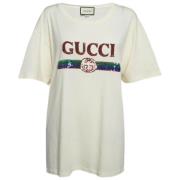 Pre-owned Cotton tops Gucci Vintage , White , Dames