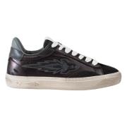 Metallic Leren Sneakers Enterprise Japan , Brown , Dames