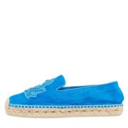 Pre-owned Leather flats Christian Louboutin Pre-owned , Blue , Dames