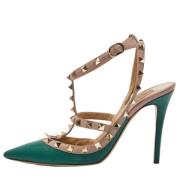 Pre-owned Leather heels Valentino Vintage , Green , Dames