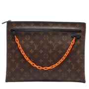 Pre-owned Canvas clutches Louis Vuitton Vintage , Brown , Dames