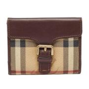 Pre-owned Coated canvas wallets Burberry Vintage , Brown , Dames