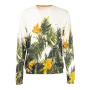 Heren Katoenen Bloemen Trui Sun68 , Multicolor , Heren