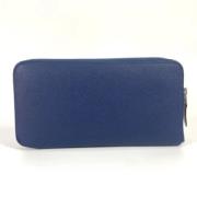 Pre-owned Leather wallets Hermès Vintage , Blue , Dames