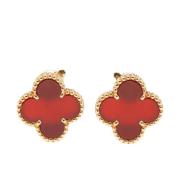 Pre-owned Fabric earrings Van Cleef & Arpels Pre-owned , Yellow , Dame...