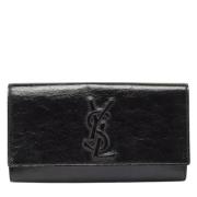 Pre-owned Leather clutches Yves Saint Laurent Vintage , Black , Dames