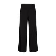 Klassieke Wijde Pijp Broek Zwart Soyaconcept , Black , Dames