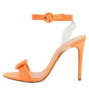 Pre-owned Leather sandals Alexandre Birman Pre-owned , Orange , Dames