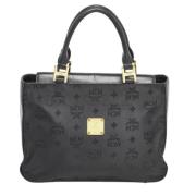 Pre-owned Leather handbags MCM Pre-owned , Black , Dames