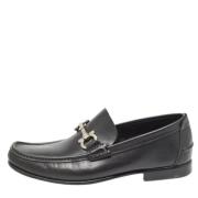 Pre-owned Leather flats Salvatore Ferragamo Pre-owned , Black , Heren