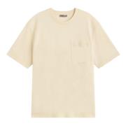 Warm Jersey Gebreid Effect T-shirt Herno , Beige , Heren